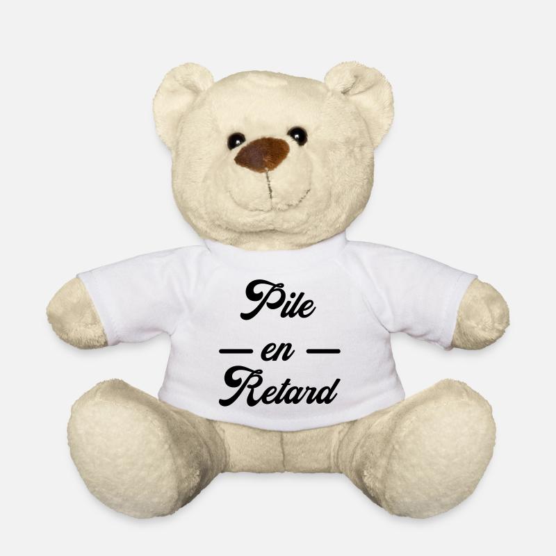 Pile en retard / Humour / Ponctualité - Nounours - blanc