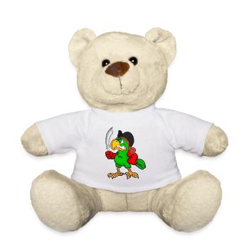 Pirate. Parrot. - Teddy Bear - white - Front