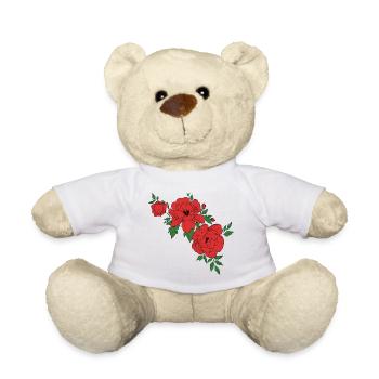 roses - Nounours - blanc - Devant