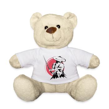 Symbole de combattant d’épée de samouraï Logo du Japon - Nounours - blanc - Devant