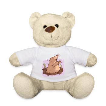 Moles in the earth - Teddy Bear - white - Front