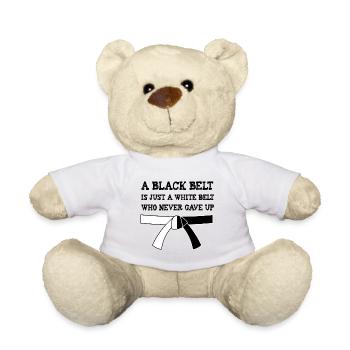 Arts martiaux Une ceinture noire n'est qu'une ceinture blanche - Nounours - blanc - Devant