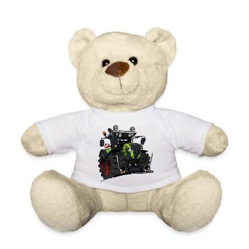 0927 C TRACTOR GREEN - Teddy Bear - white - Front