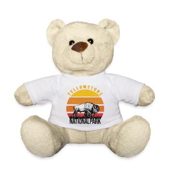 Yellowstone National Park - Teddy Bear - white - Front