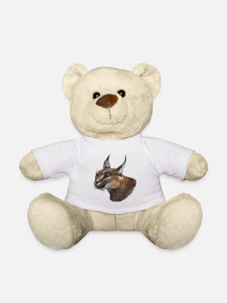 Karakal kopf, Wüstenluchs, Raubkatze - Teddy - Weiß