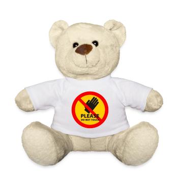 Please, do not touch - Teddy Bear - white - Front