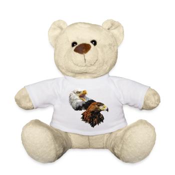 Amerikanischer Pigargo und Steinadler - Teddy - Weiß - Vorne