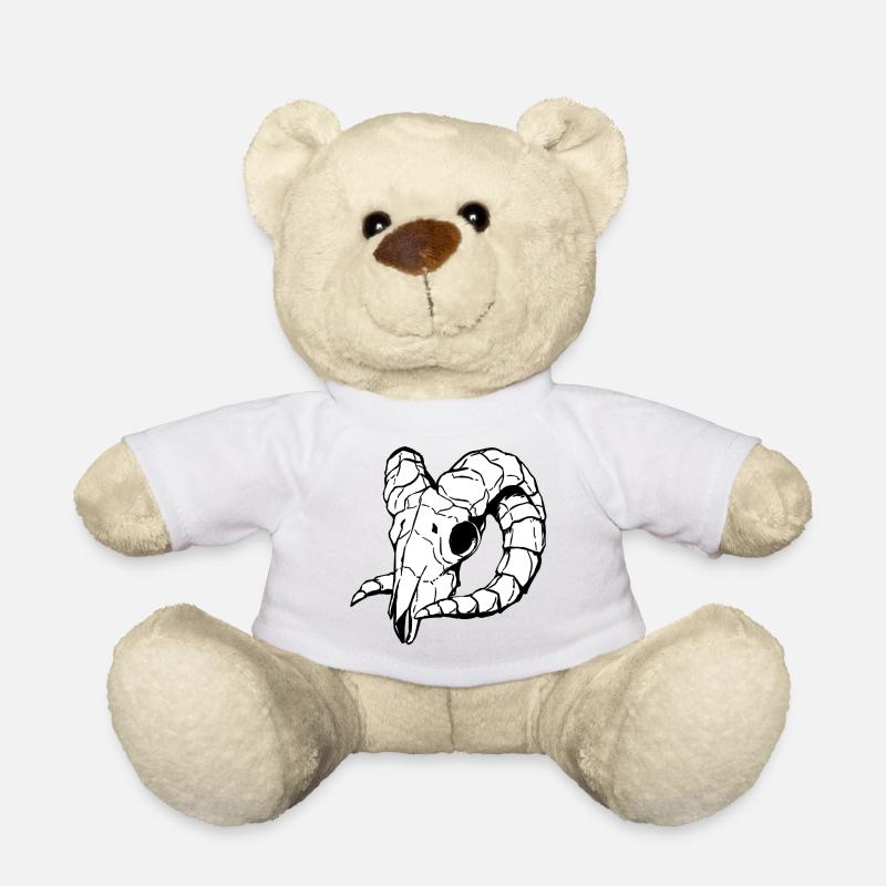 Skull - Sheep skull - Teddy Bear - white