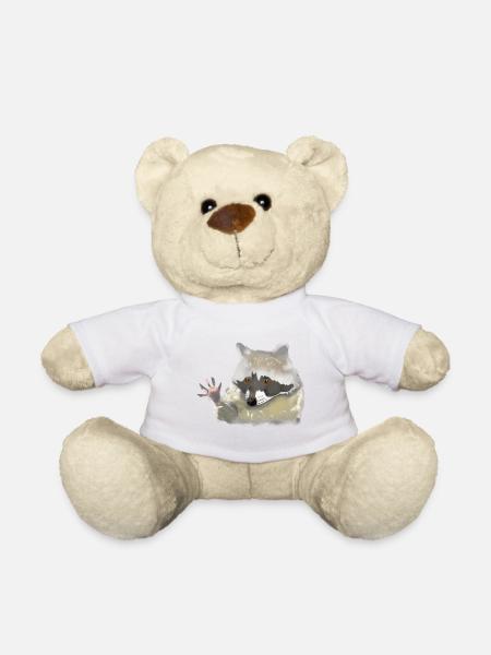 Waschbär - Teddy - Weiß
