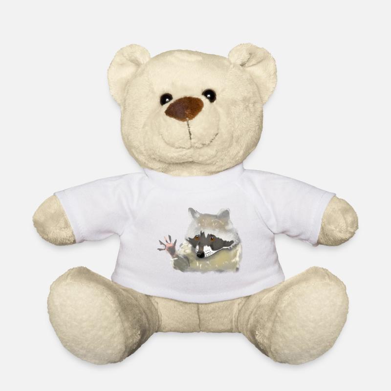 Waschbär - Teddy - Weiß