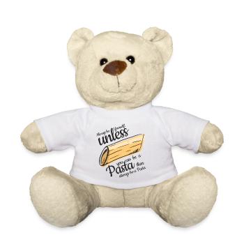 Pasta Nudel Noodle Teig Spaghetti Mehl Geschenk - Teddy - Weiß - Vorne
