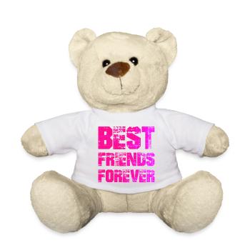 BEST FRIENDS FOREVER - BESTE FREUNDE - FREUNDINNEN - Teddy - Weiß - Vorne