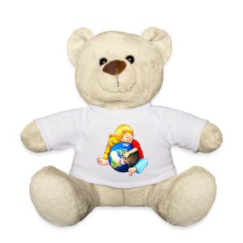 Mama Erde, wir haben dich ganz doll lieb !!! - Teddy - Weiß - Vorne