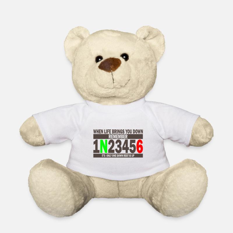 When life brings you down remember Motorrad Bahn - Teddy - Weiß