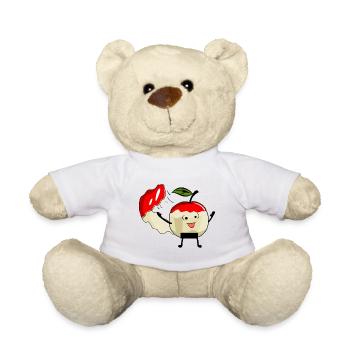 Nu nudisme décapant fruit pomme pénis vagin - Nounours - blanc - Devant