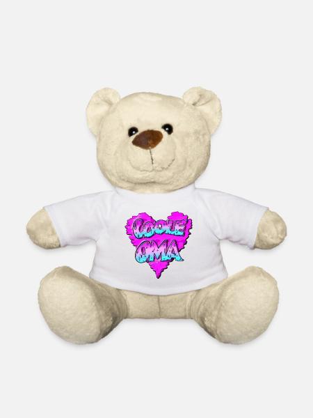 Coole Oma - Graffiti- mit Herz - Pink - Teddy - Weiß