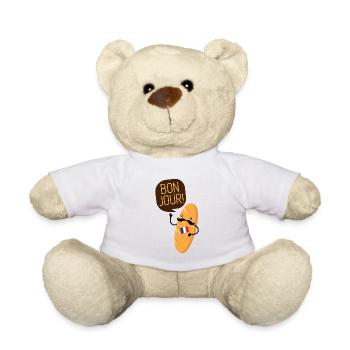 Bon Jour Baguette France French - Nounours - blanc - Devant