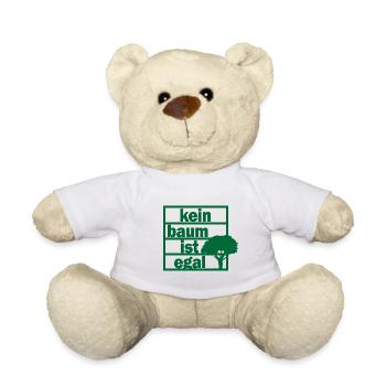 Kein Baum ist Egal Wald Natur Geschenk - Teddy - Weiß - Vorne