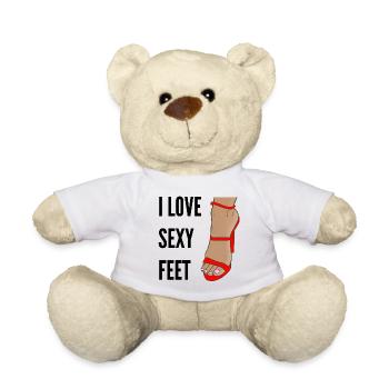 I love sexy Feet - Teddy - Weiß - Vorne