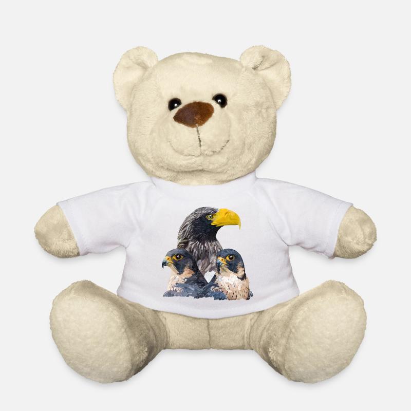 Riesenpigargo und Wanderfalke - Teddy - Weiß