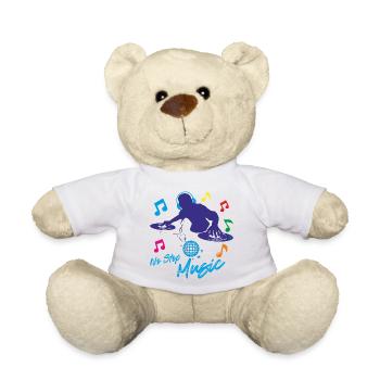 No stop Musique - Nounours - blanc - Devant