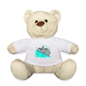 Hippoténuse math maths professeur de mathématiques blague - Nounours - blanc - Devant