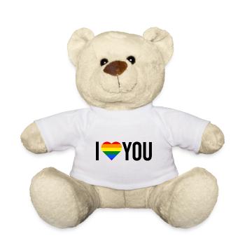 Ich liebe dich lgbt - Teddy - Weiß - Vorne