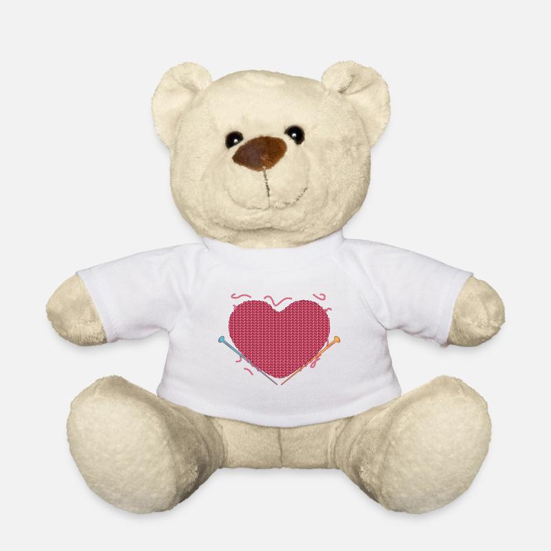 Stricken Stricken Häkeln Häkeln Schneider Herz - Teddy - Weiß