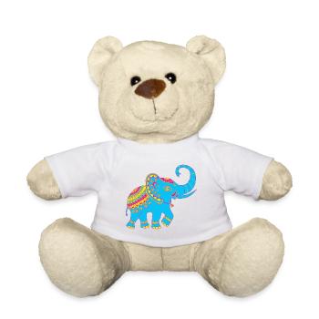 Indian elephant - Teddy Bear - white - Front