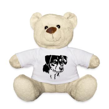 Dansk Svensk Gaardhond Head - Teddy Bear - white - Front