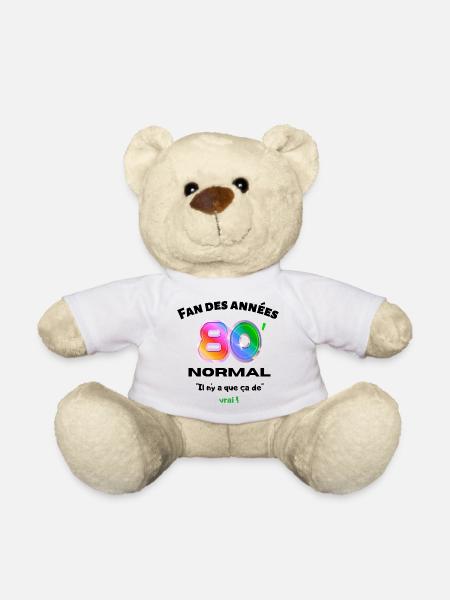 Impression Année 80' - Nounours - blanc