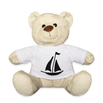 Sailing sailing sport sailor sail boat captain ship - Teddy Bear - white - Front