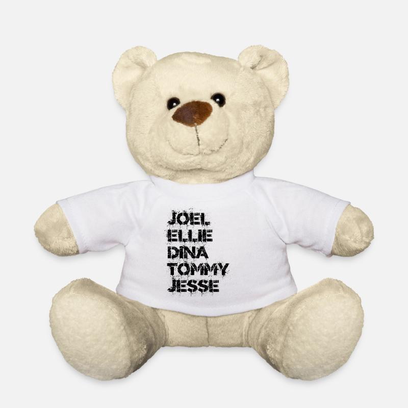 Joel ellie dina team jackson TLOU - Teddy Bear - white