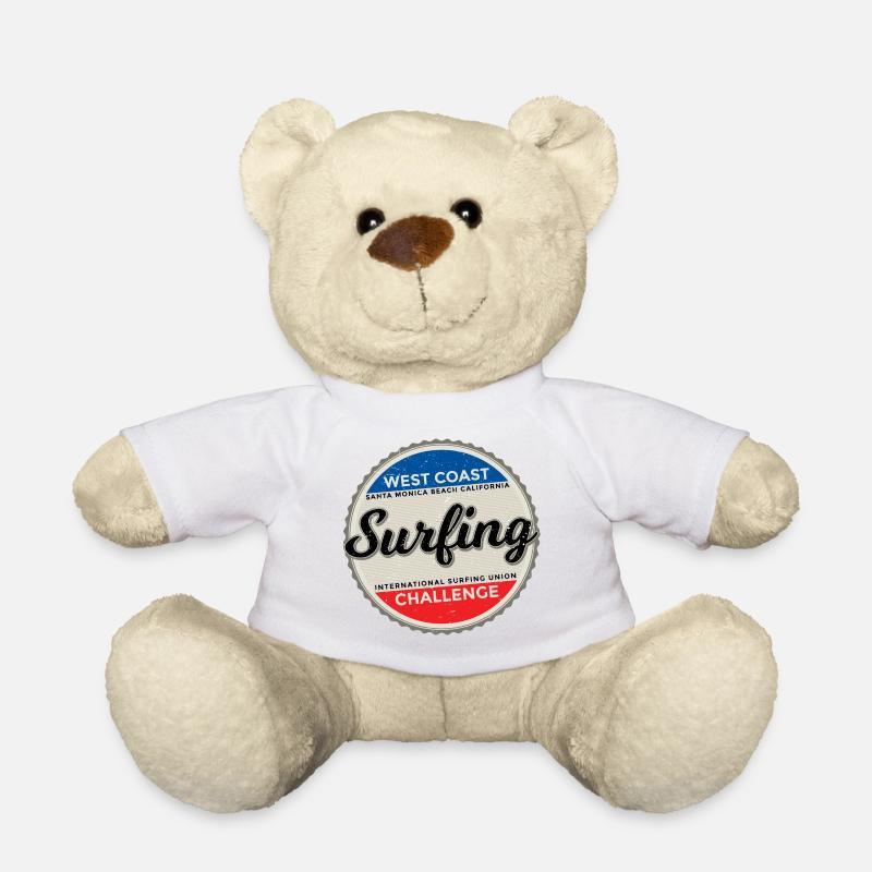 Surfing - Teddy Bear - white