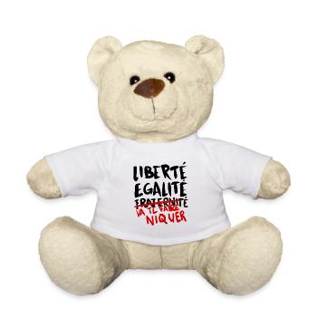 Liberté egalité fraternité - Nounours - blanc - Devant