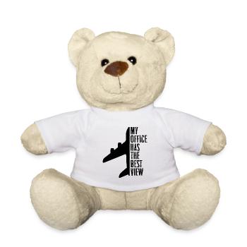 My office has the best view Cadeau Pilote Copilot - Nounours - blanc - Devant