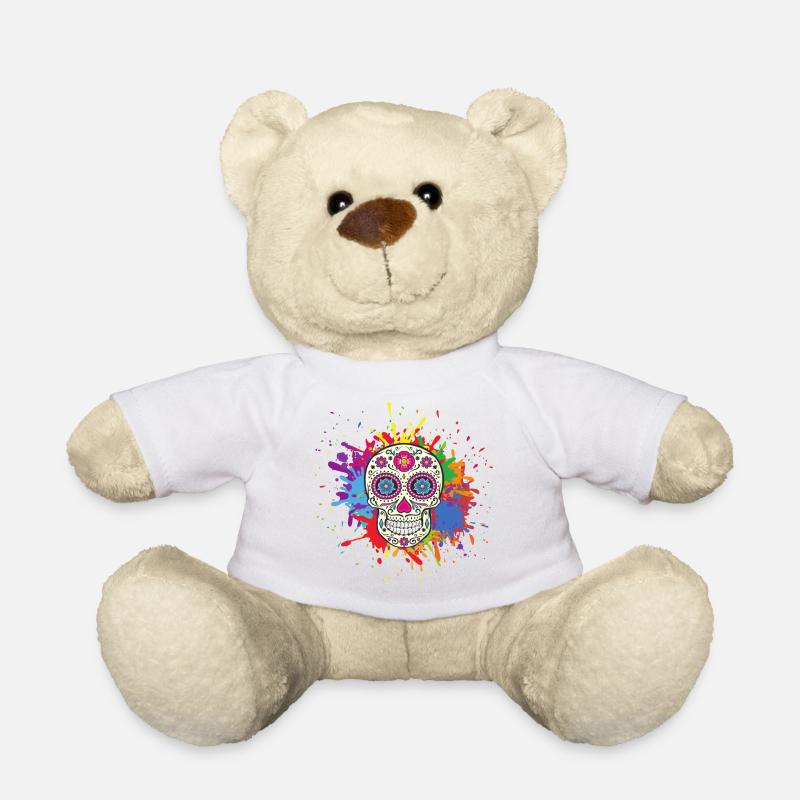 Mexikanischer Schädel - Teddy - Weiß