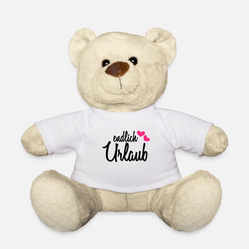 Endlich Urlaub - Teddy - Weiß