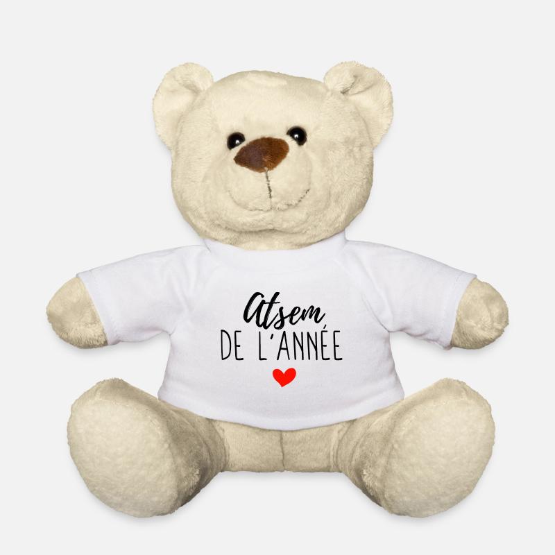 ATSEM de L'année - cadeau atsem école maternelle - Nounours - blanc