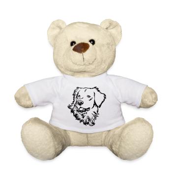Golden Retriever Head - Teddy Bear - white - Front