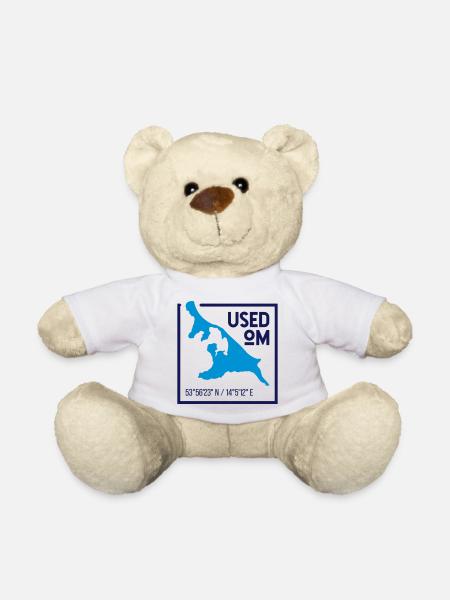 Usedom | Landkarte Minimalistisch Kontur - Teddy - Weiß