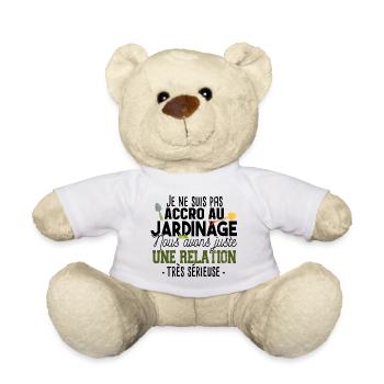 Jardinage Jardinier Retraité Jardin Potager Humour - Nounours - blanc - Devant