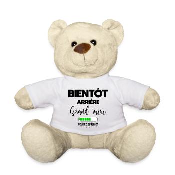 Bientot arrière grand mère veuillez patienter - Nounours - blanc - Devant