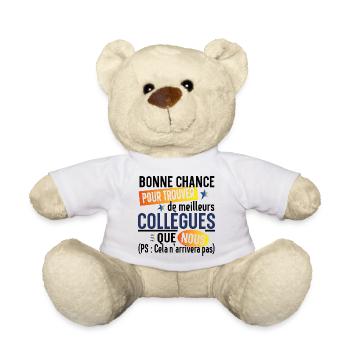 Collègue Retraite Cadeau Départ Retraité Humour - Nounours - blanc - Devant