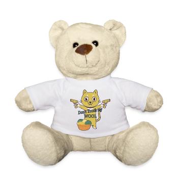 Fass meine Wolle nicht an ! - Teddy - Weiß - Vorne