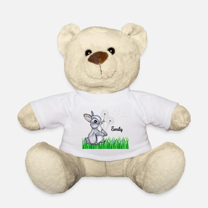Namenstasse Kinder Hase Name Geschenk Emily - Teddy - Weiß