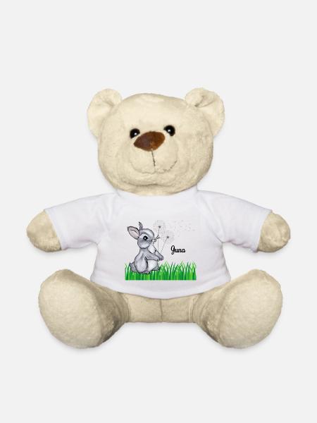 Nom Coupe Enfants Lapin Nom Cadeau Juna - Nounours - blanc