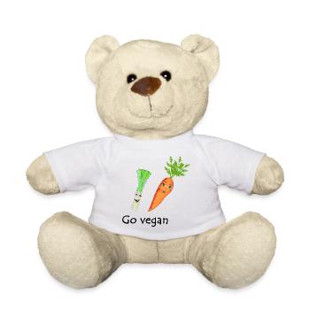 Go vegan - Teddy - Weiß - Vorne