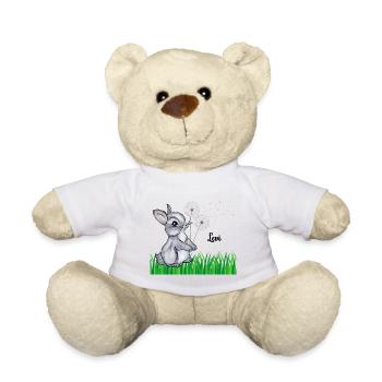 Rabbit Name Gift Levi - Teddy Bear - white - Front
