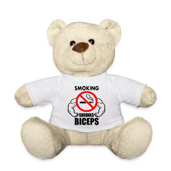 Smoking shrinks the biceps - Teddy Bear - white - Front